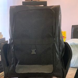 Pet Backpack with handle and wheels!